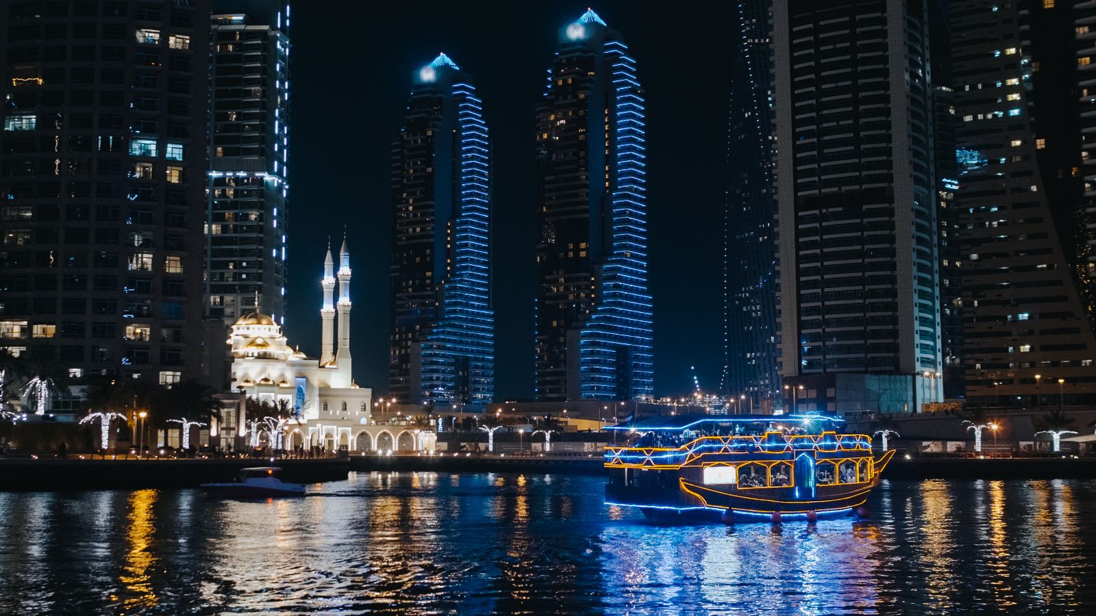 Dubai skyline from the water