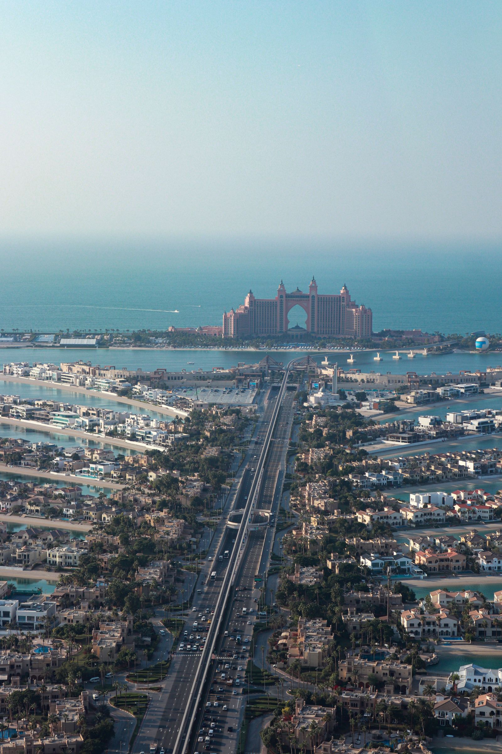 Aerial view of Palm Jumeirah